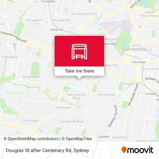 Douglas St after Centenary Rd map