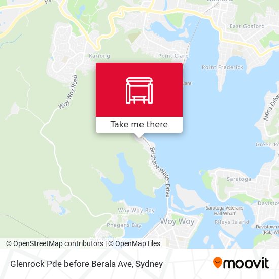 Glenrock Pde before Berala Ave map