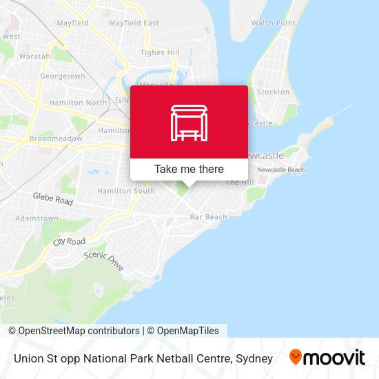 Union St opp National Park Netball Centre map