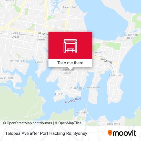 Telopea Ave after Port Hacking Rd map