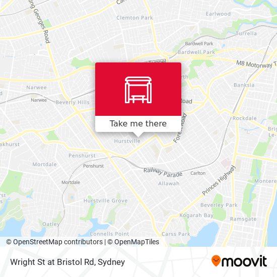 Wright St at Bristol Rd map