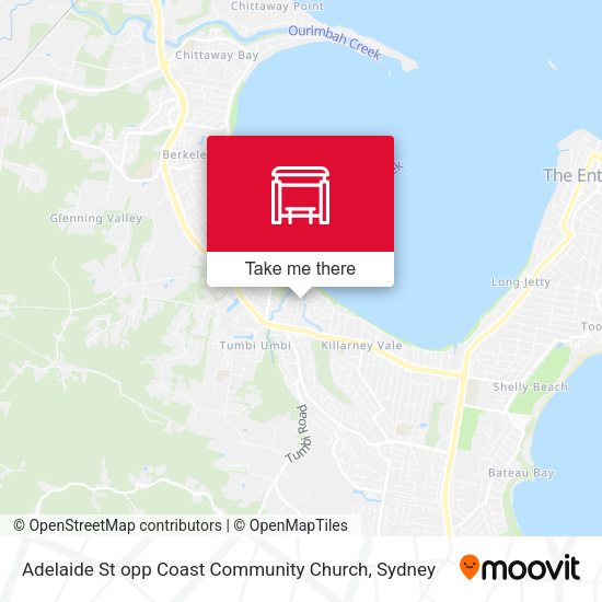 Adelaide St opp Coast Community Church map