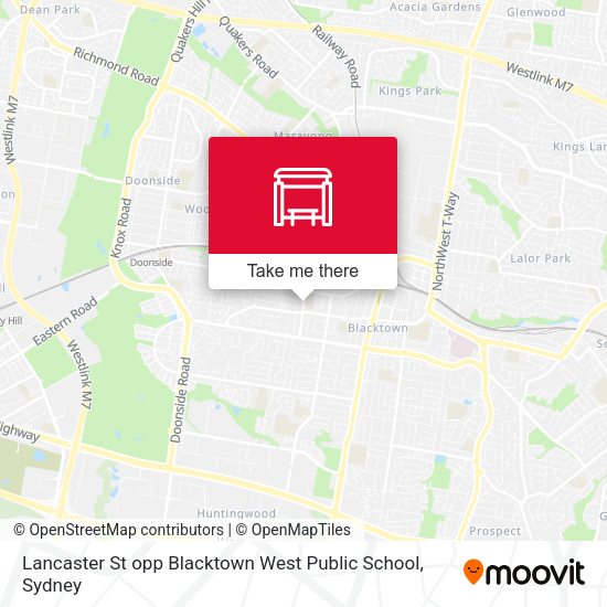 Lancaster St opp Blacktown West Public School map
