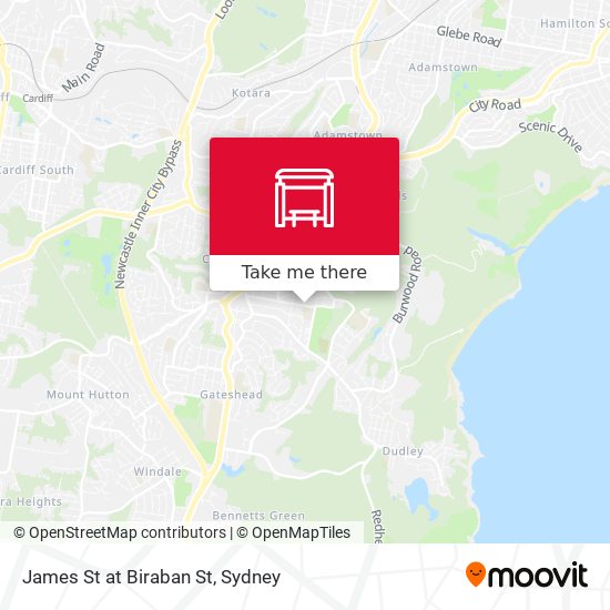 James St at Biraban St map