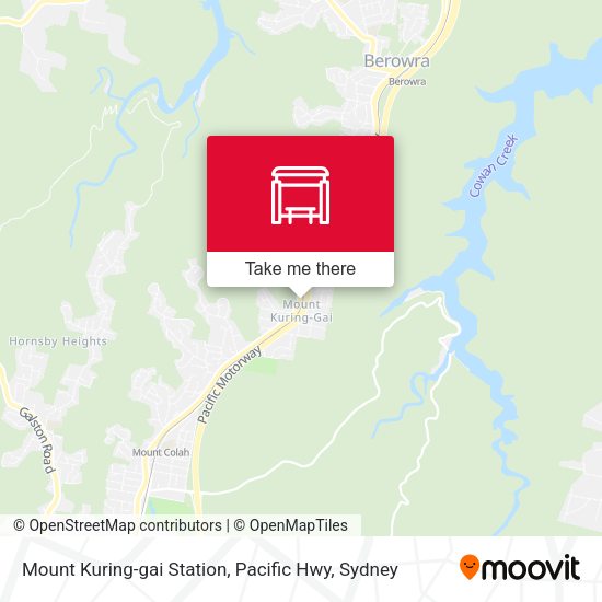 Mount Kuring-gai Station, Pacific Hwy map