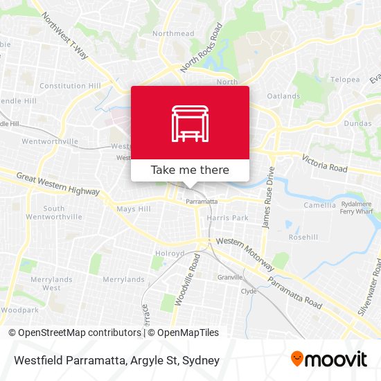 Westfield Parramatta, Argyle St map