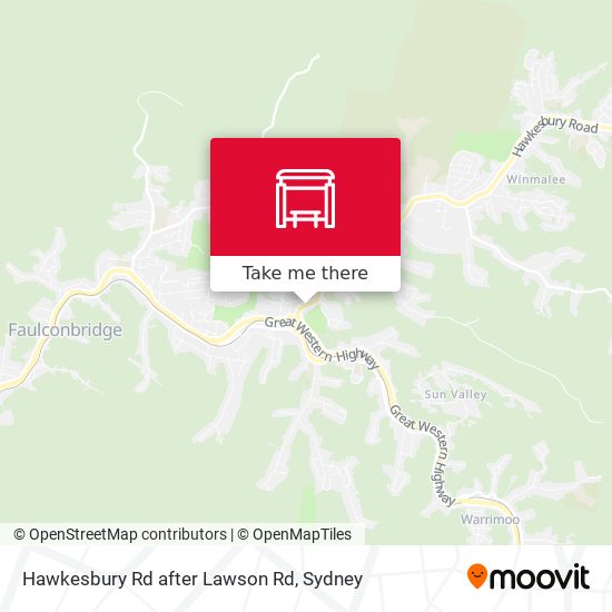 Hawkesbury Rd after Lawson Rd map