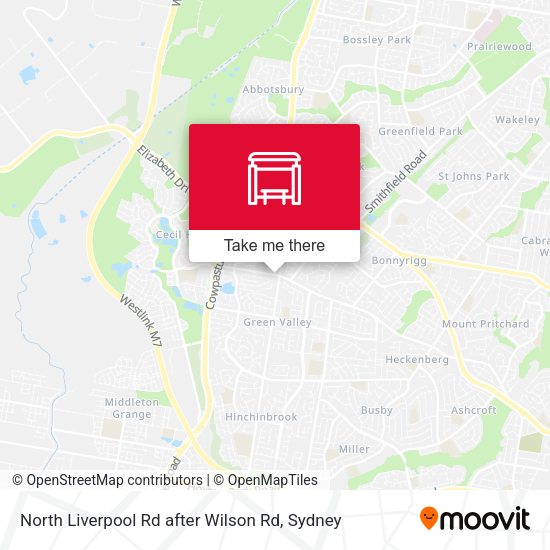 North Liverpool Rd after Wilson Rd map