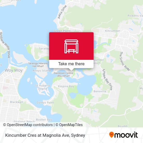 Kincumber Cres at Magnolia Ave map