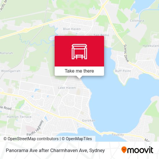 Panorama Ave after Charmhaven Ave map