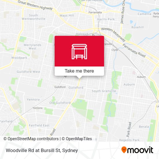 Woodville Rd at Bursill St map