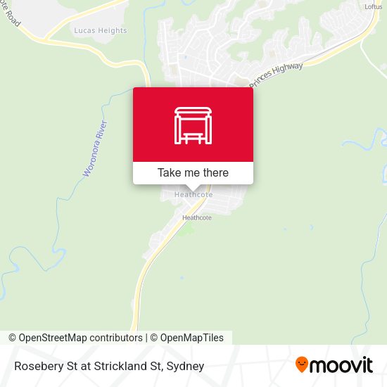 Rosebery St at Strickland St map