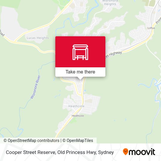 Cooper Street Reserve, Old Princess Hwy map