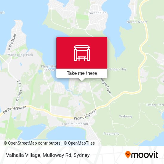 Valhalla Village, Mulloway Rd map
