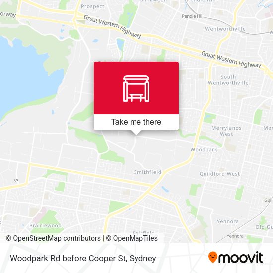 Woodpark Rd before Cooper St map