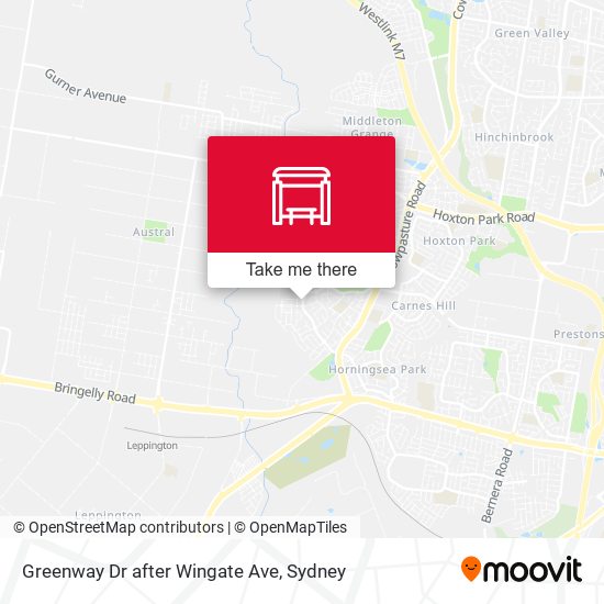 Greenway Dr after Wingate Ave map