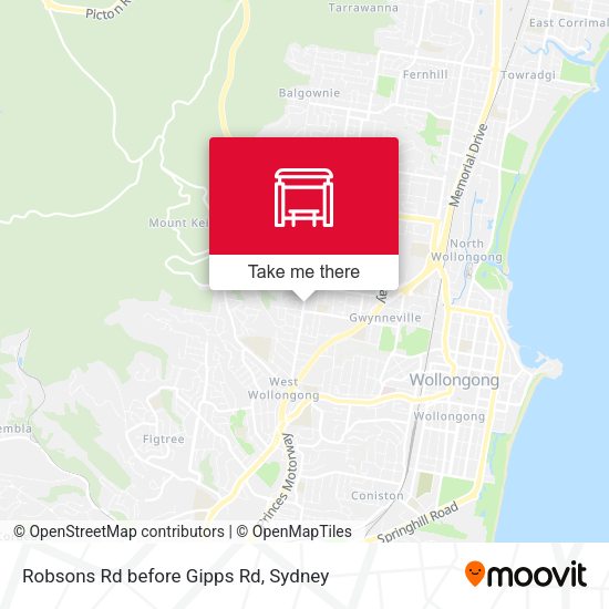 Robsons Rd before Gipps Rd map