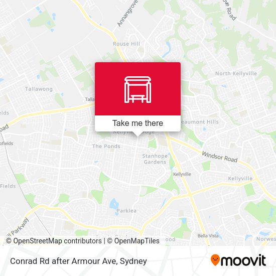 Conrad Rd after Armour Ave map