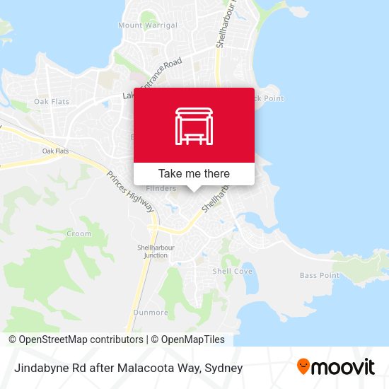 Jindabyne Rd after Malacoota Way map