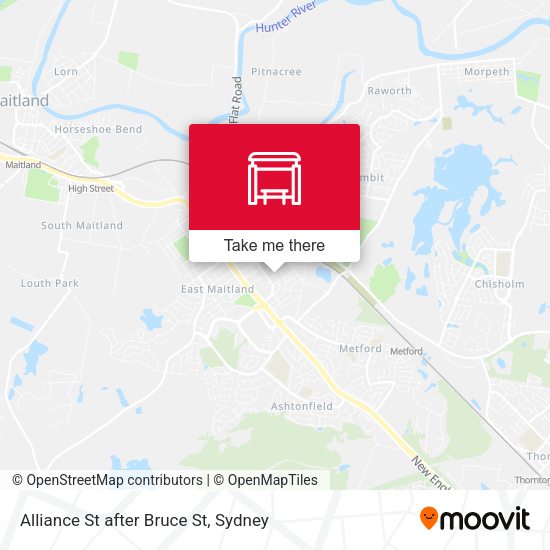 Alliance St after Bruce St map