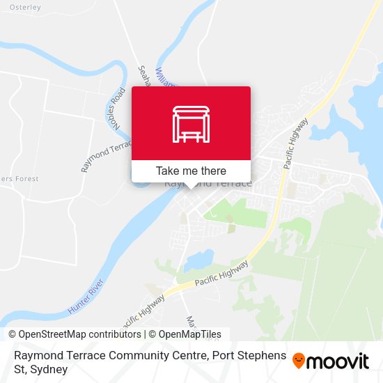 Raymond Terrace Community Centre, Port Stephens St map