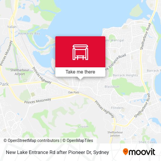 New Lake Entrance Rd after Pioneer Dr map