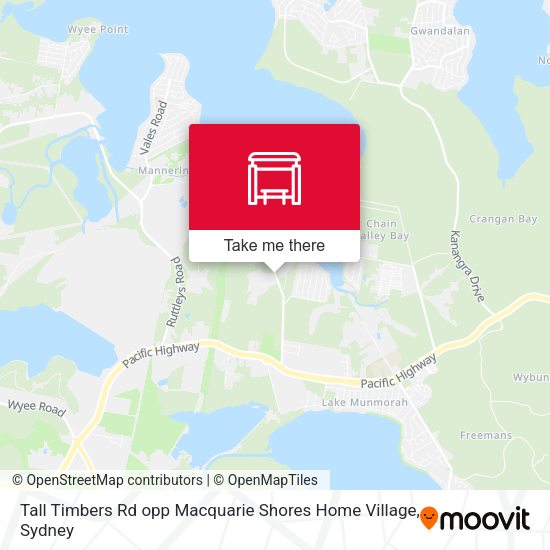 Tall Timbers Rd opp Macquarie Shores Home Village map