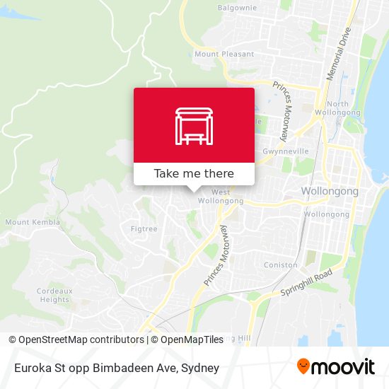 Euroka St opp Bimbadeen Ave map
