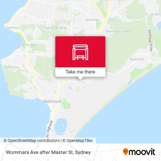 Wommara Ave after Master St map