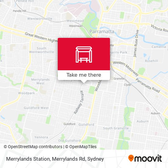 Merrylands Station, Merrylands Rd map