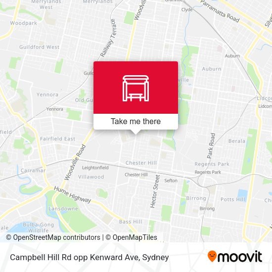 Campbell Hill Rd opp Kenward Ave map