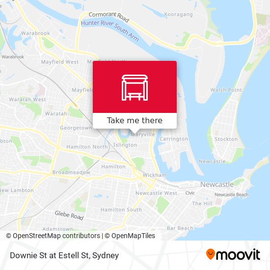 Downie St at Estell St map