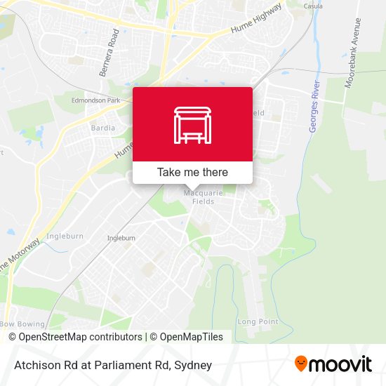 Atchison Rd at Parliament Rd map