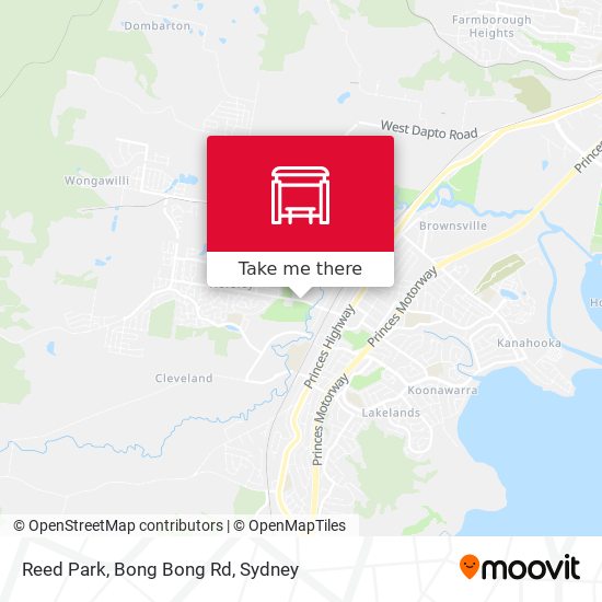 Reed Park, Bong Bong Rd map