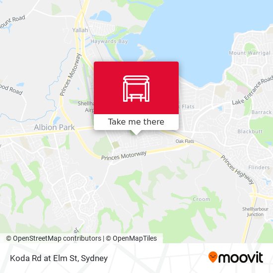 Koda Rd at Elm St map