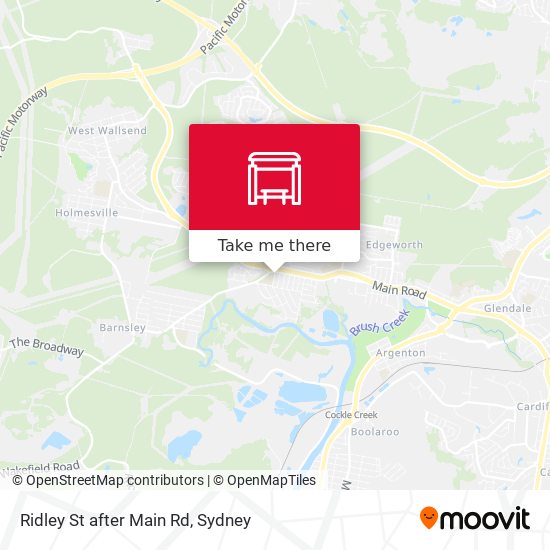 Ridley St after Main Rd map