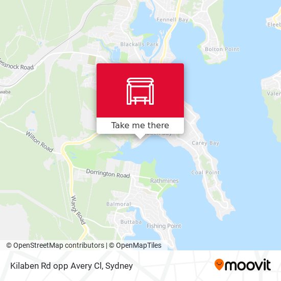 Kilaben Rd opp Avery Cl map