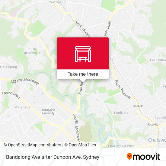 Bandalong Ave after Dunoon Ave map