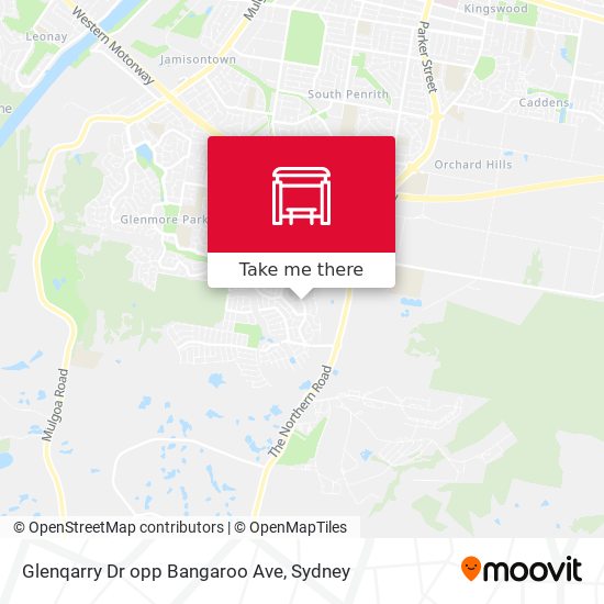 Glenqarry Dr opp Bangaroo Ave map
