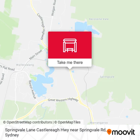 Springvale Lane Castlereagh Hwy near Springvale Rd map