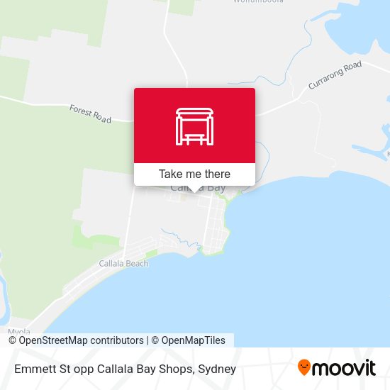 Emmett St opp Callala Bay Shops map