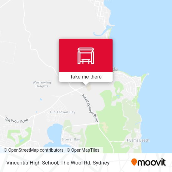 Vincentia High School, The Wool Rd map
