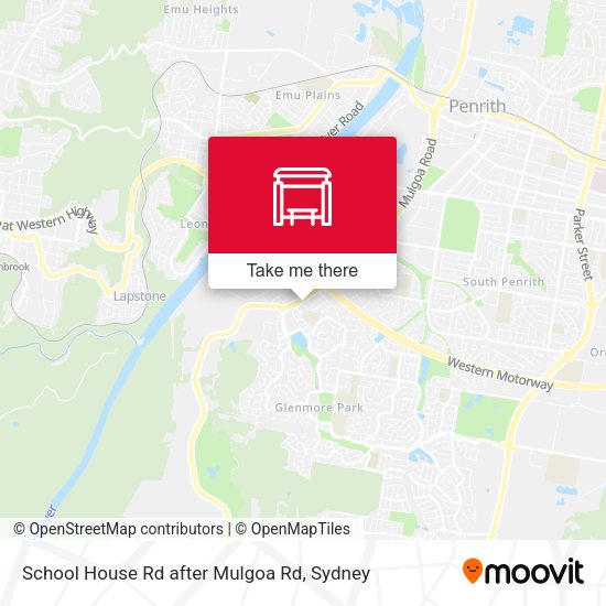 School House Rd after Mulgoa Rd map