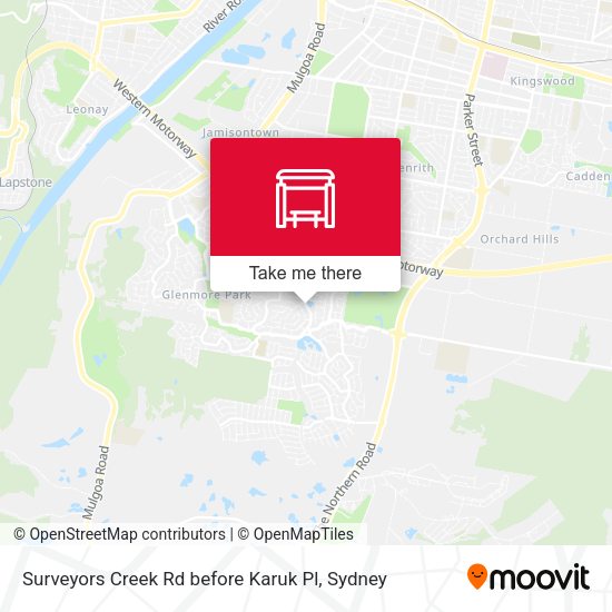 Surveyors Creek Rd before Karuk Pl map