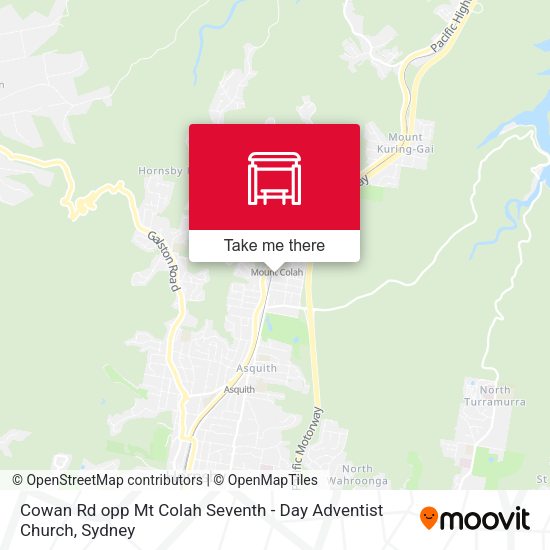 Cowan Rd opp Mt Colah Seventh - Day Adventist Church map