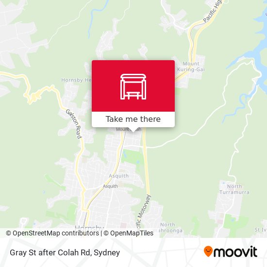 Gray St after Colah Rd map