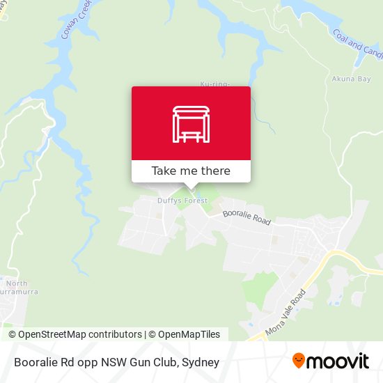 Booralie Rd opp NSW Gun Club map