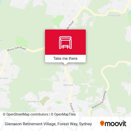 Glenaeon Retirement Village, Forest Way map