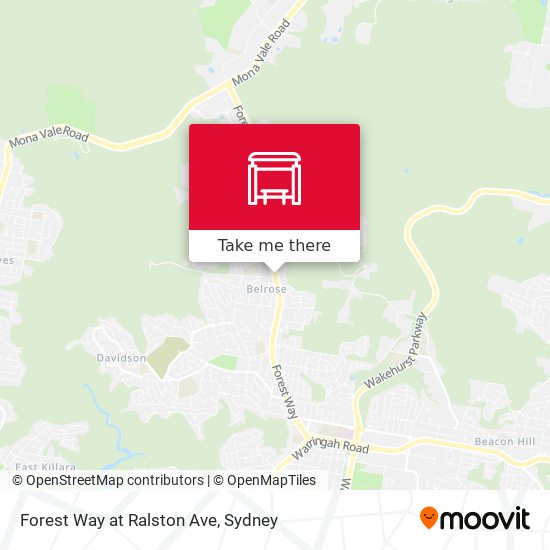 Forest Way at Ralston Ave map