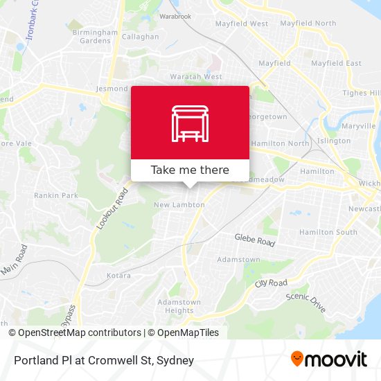 Portland Pl at Cromwell St map